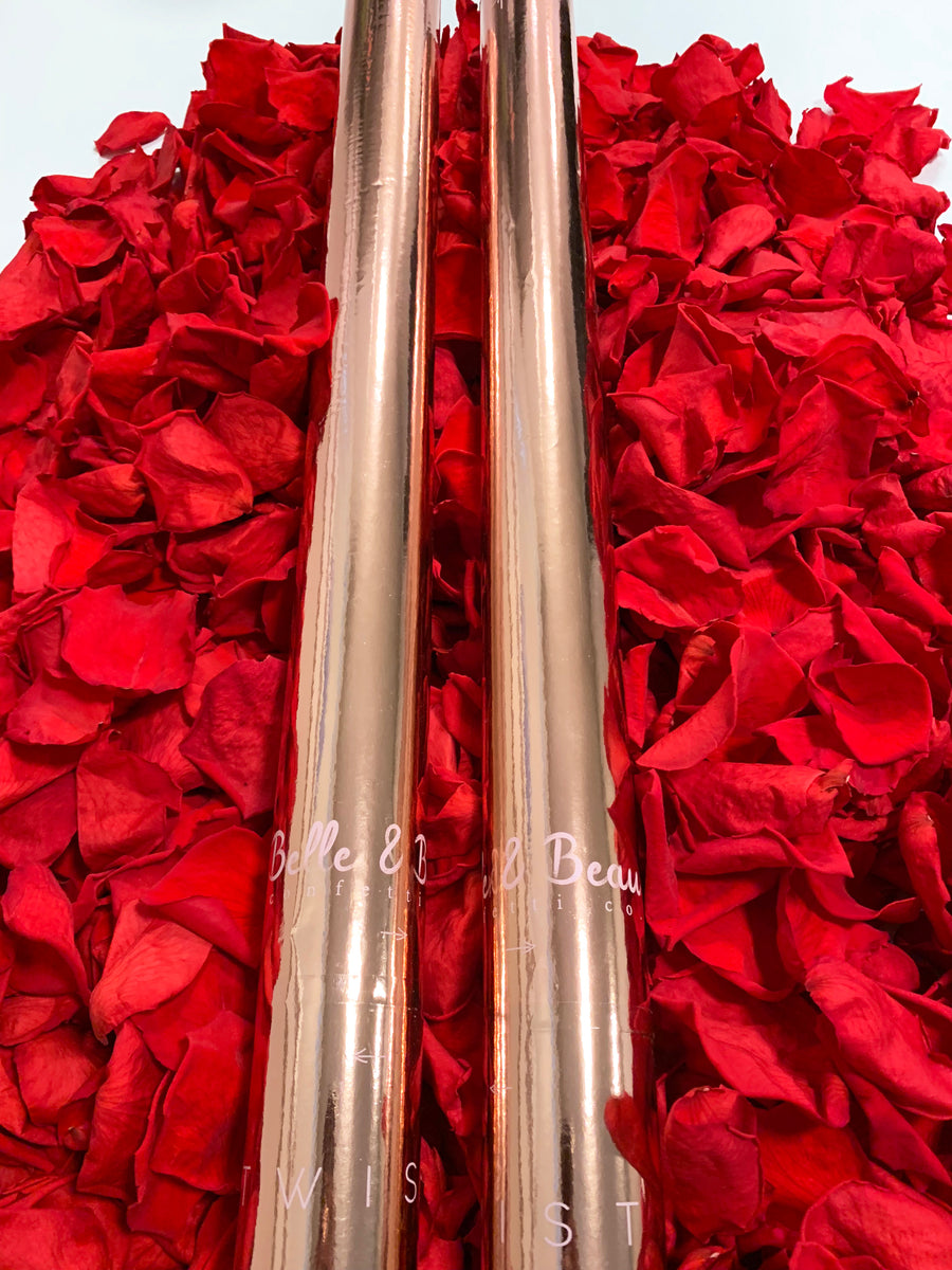 Introducing our Real Rose Petal Cannons! Belle & Beau Confetti Co.