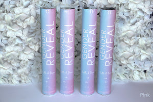 Four Pink or Blue Gender Reveal Powder Cannons, Boy or Girl!