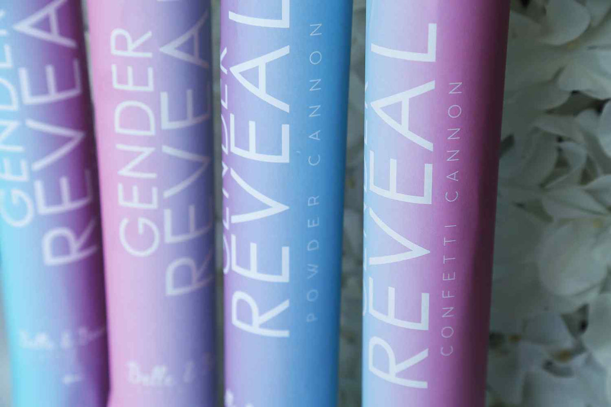 Four Gender Reveal Cannons 2 Confetti and 2 Powder Smoke Cannons