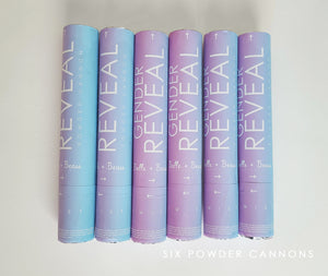 six powder cannons for gender reveal | belle &  beau confetti co | genderrevealcannons.com